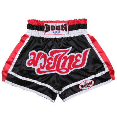 MT11 Muay Thai Shorts RED, WHITE & BLACK - BOON Sport
