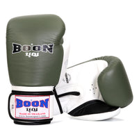 BGCOG Compact Velcro Glove Olive Green & White