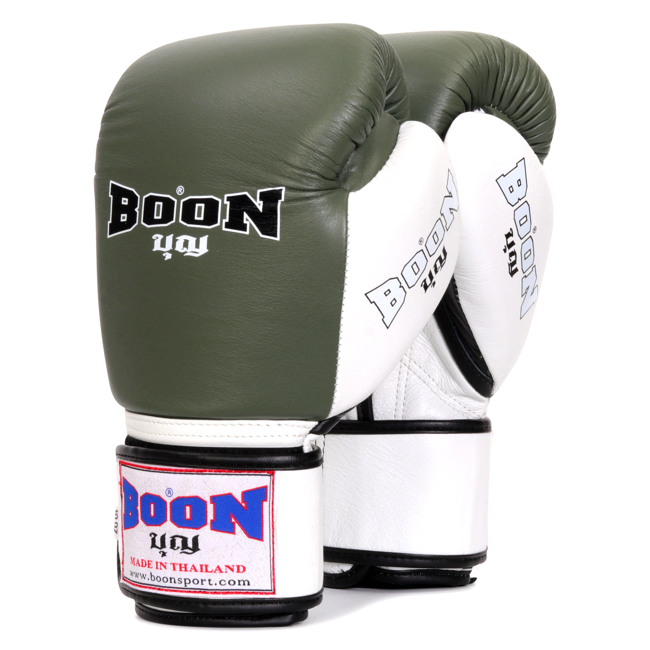 BGCOG Compact Velcro Glove Olive Green & White