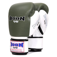 BGCOG Compact Velcro Glove Olive Green & White