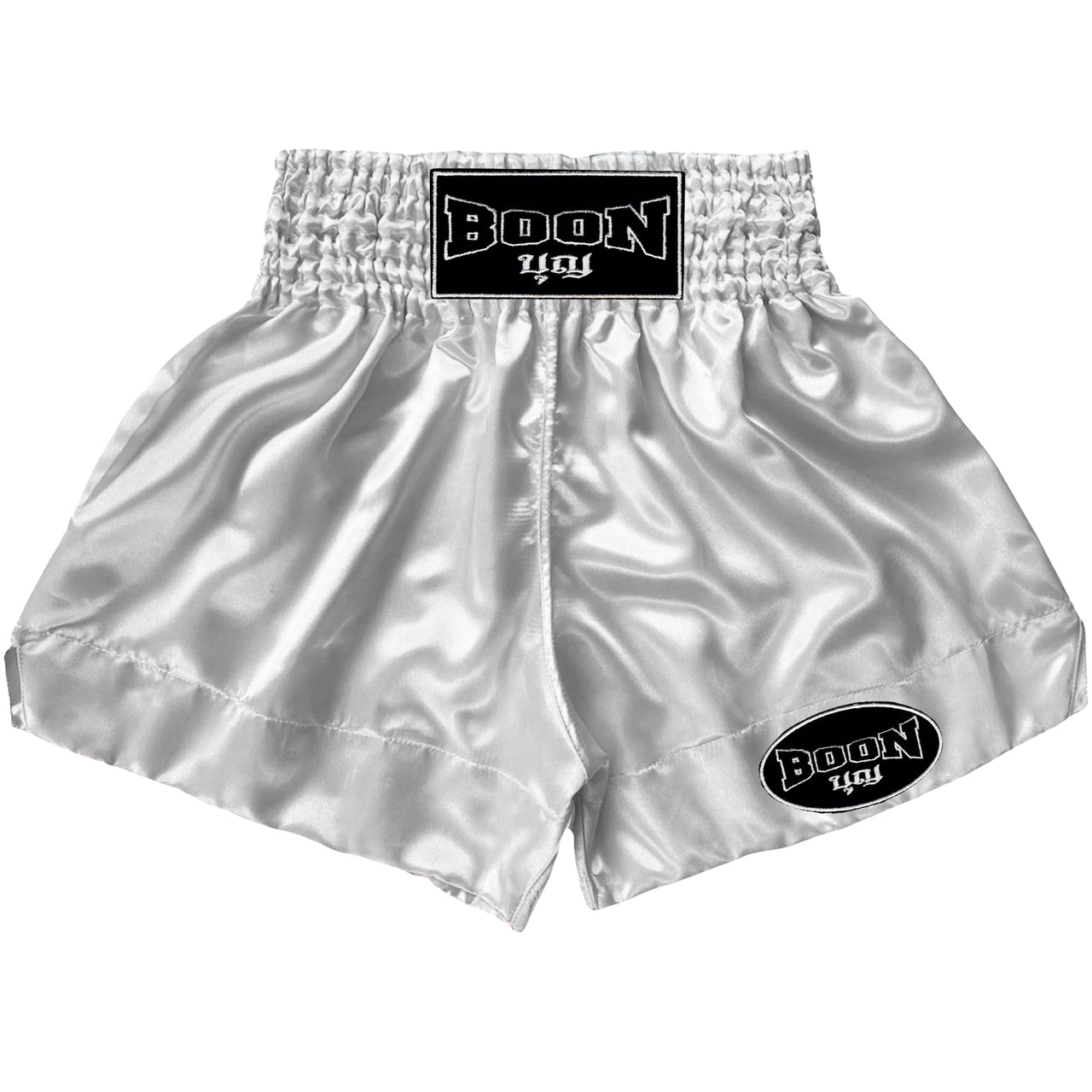 MT01SV Muay Thai Shorts SILVER PLAIN