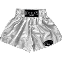 MT01SV Muay Thai Shorts SILVER PLAIN