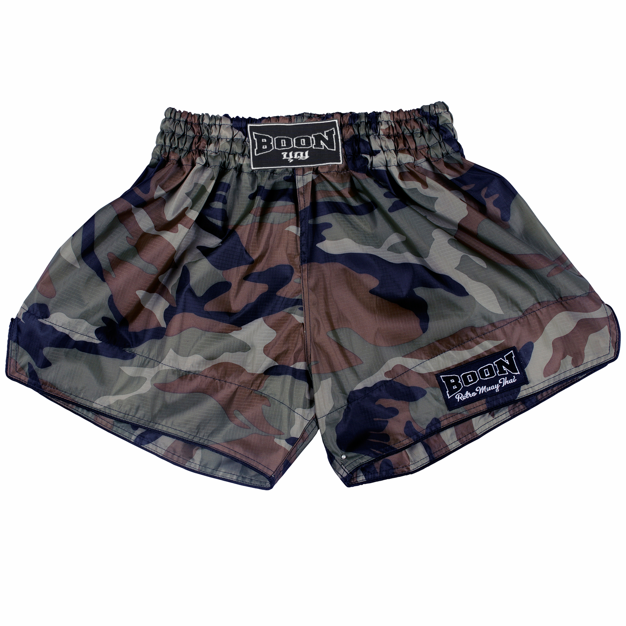RSCG Retro Muay Thai Shorts CAMO GREEN - BOON Sport
