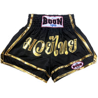 MT26 Muay Thai Shorts BLACK & GOLD - BOON Sport