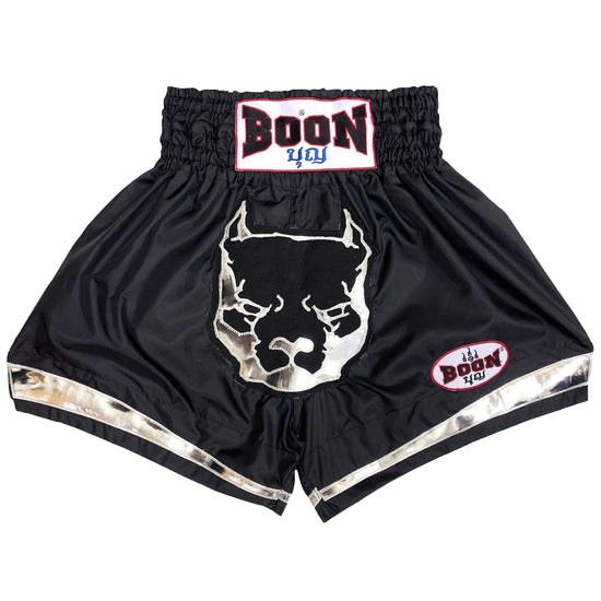 RSBK Retro Muay Thai Shorts BLACK, Red Trim – BOON Sport