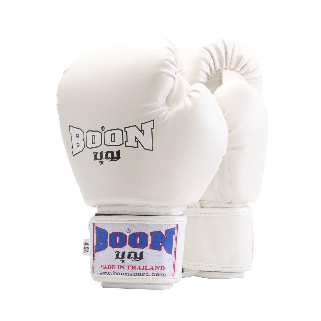 BGV4W 4oz Children's Gloves, White - BOON Sport