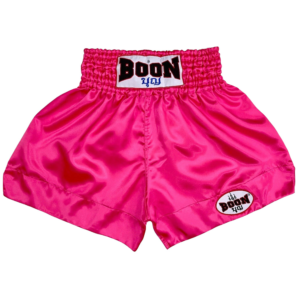 MT01PK Muay Thai Shorts BRIGHT PINK PLAIN