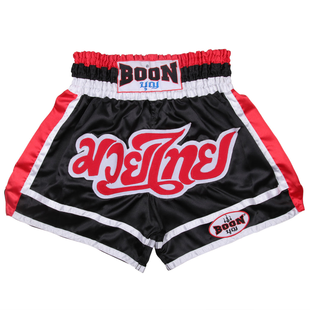 MT11 Muay Thai Shorts RED, WHITE & BLACK