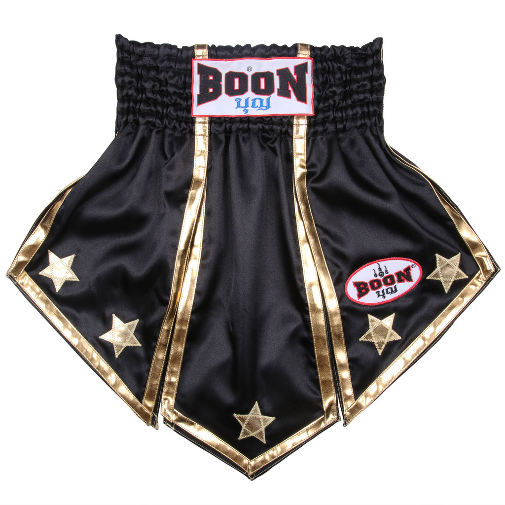 MT17BK Muay Thai Shorts BLACK GLADIATOR - BOON Sport