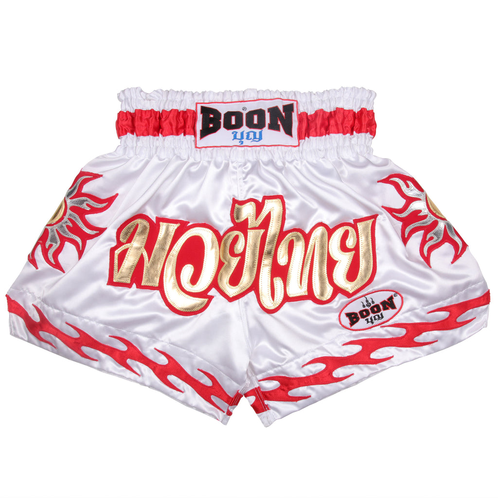 MT27 Muay Thai Shorts WHITE SUN - BOON Sport