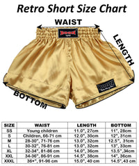 RSB Retro Muay Thai Shorts BLACK